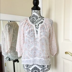 Hollister Sheer Peasant Blouse (XS)